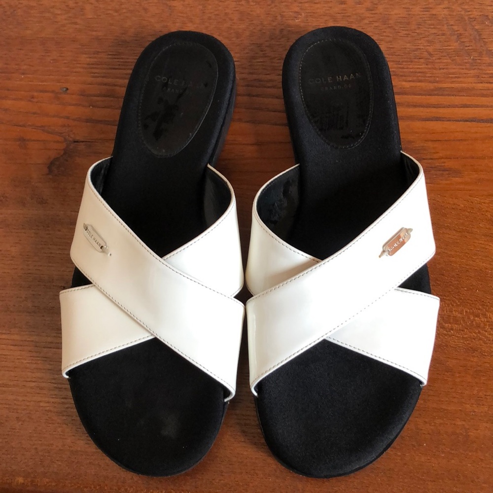 SALE!-Cole Han White Sandals